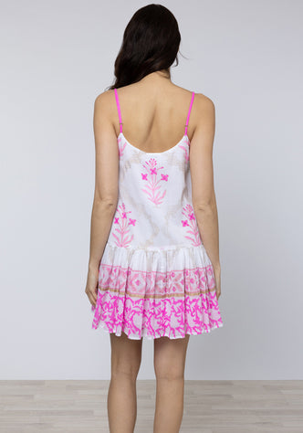 Cage Block Cami Dress Pink