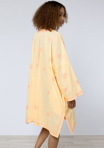 Oversized Embroidered Kaftan Melon