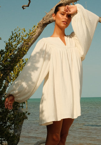 pitusa beach dress cream