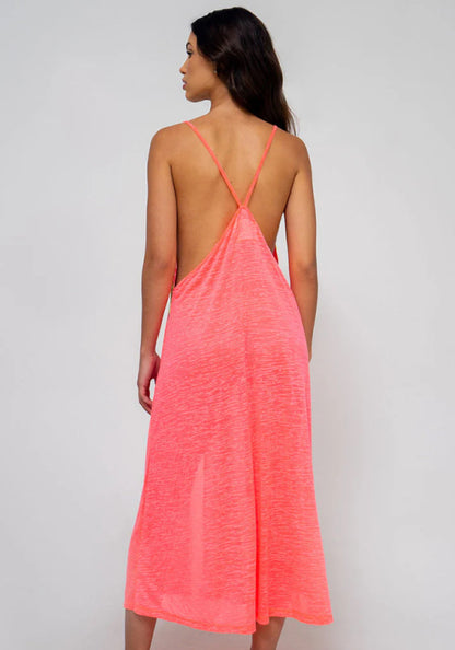 Inca Slip Dress Hot Pink