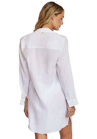 Millie Tie Cover Up White Linen