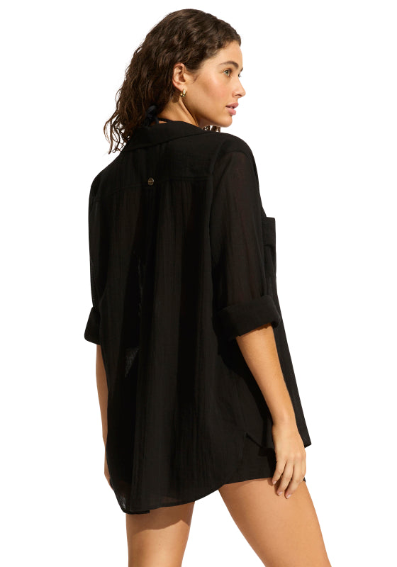 Breeze Beach Shirt Black