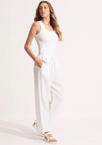 Seafolly linen pant white