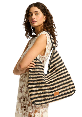 seafolly Raffia Stripe Tote, beach bag