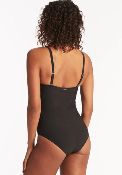 Spinnaker Bandeau Swimsuit Black