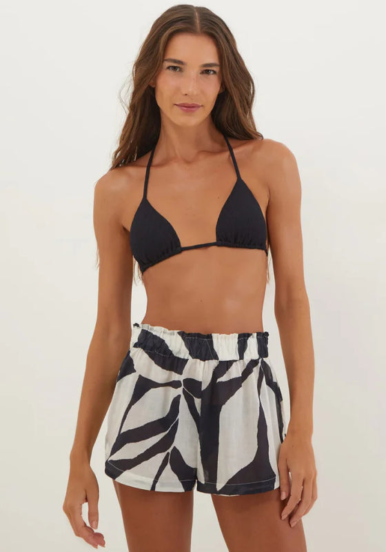 vix black and white beach shorts