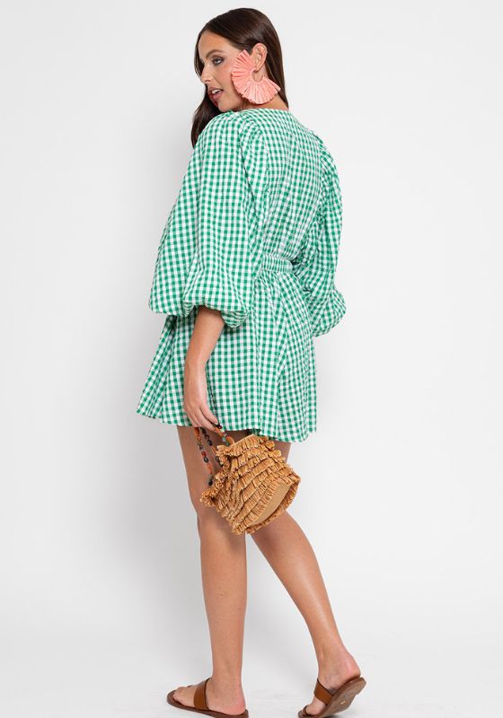 Alicia Jumpsuit Gingham Green