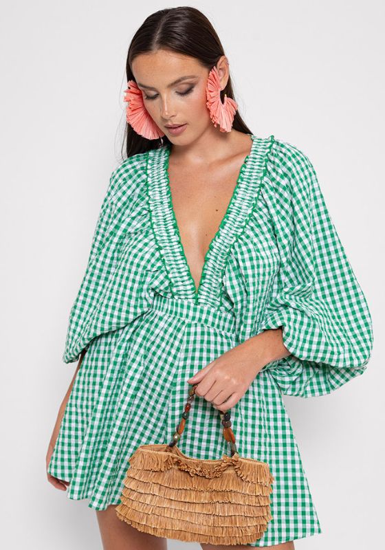 Alicia Jumpsuit Gingham Green