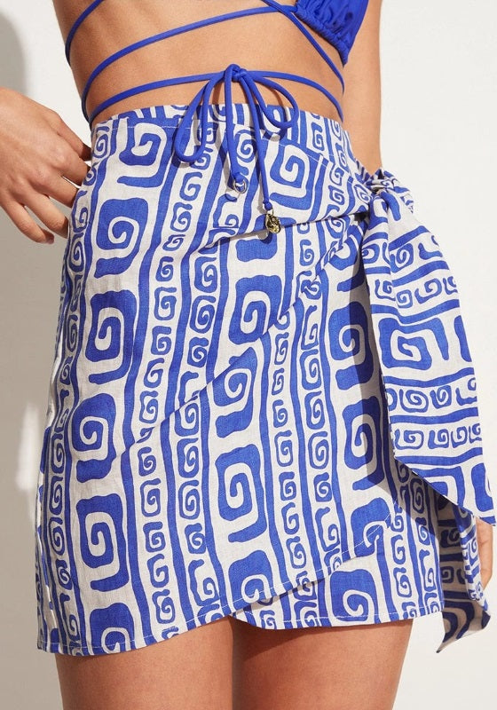 Faithful The Brand Costa Mesa Skirt Pacific Blue