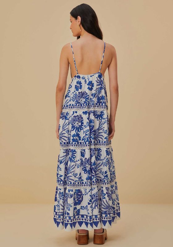 Flowerful Birds Maxi Dress