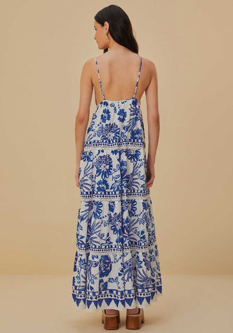 Flowerful Birds Maxi Dress