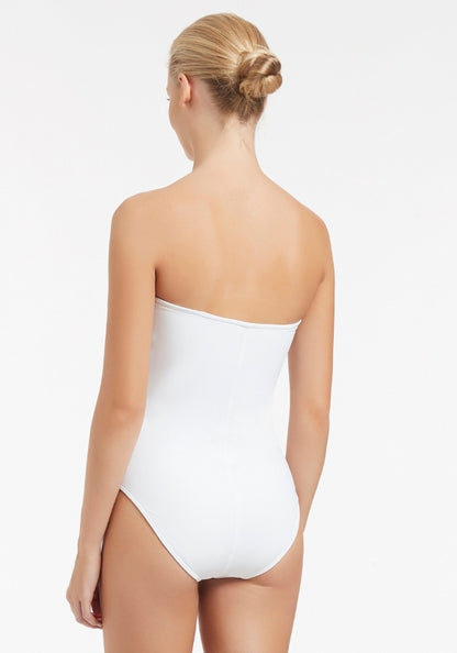 Jetset Bandeau Swimsuit White