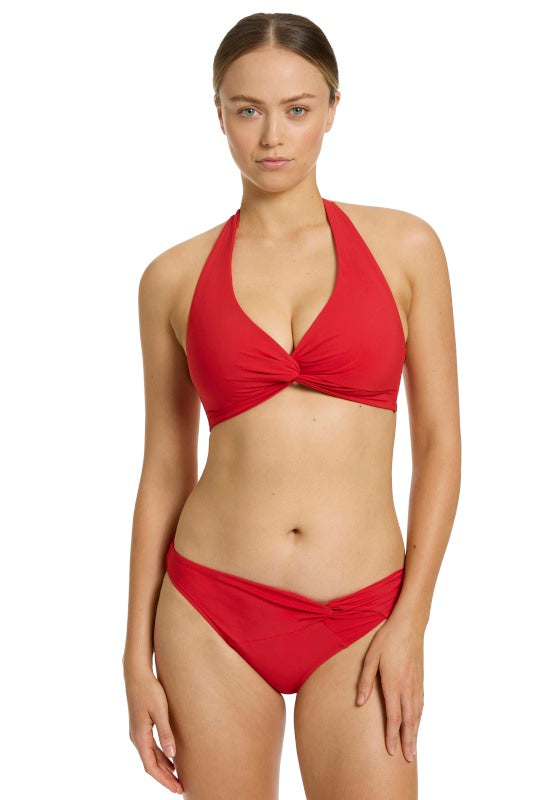 Jets Jetset Twist Front Halter Bikini Red