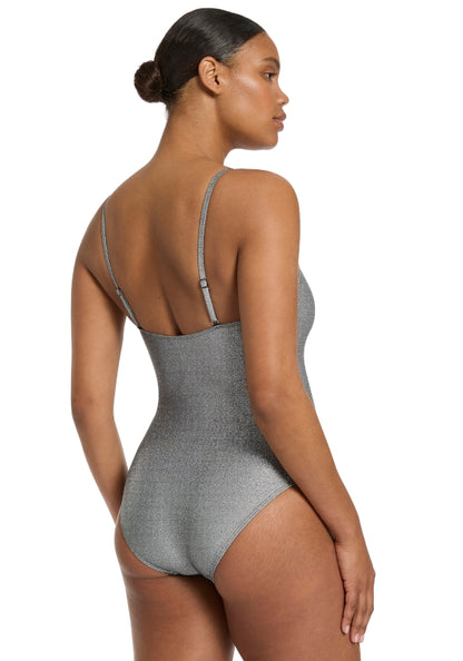 Jetset Tank Swimsuit Silver