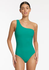 Jetset One Shoulder Swimsuit Mineral