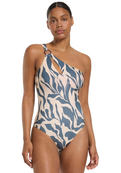 Jets Swimwear Australia One Shoulder Swimsuit Soreno With Ring Detail