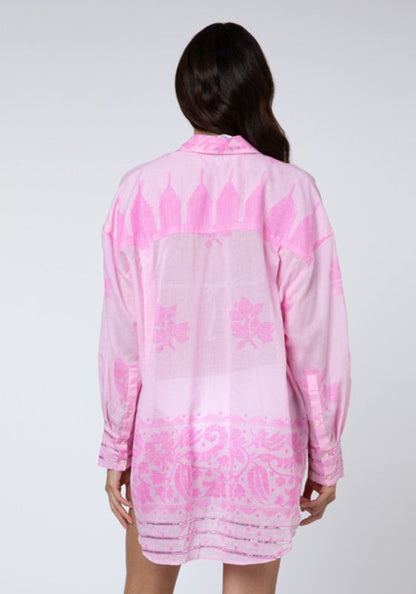 Dhaka Print Shirt Pink