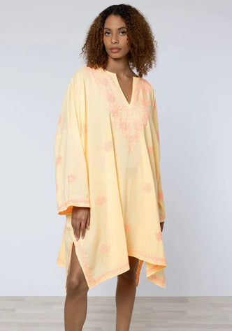 Oversized Embroidered Kaftan Melon