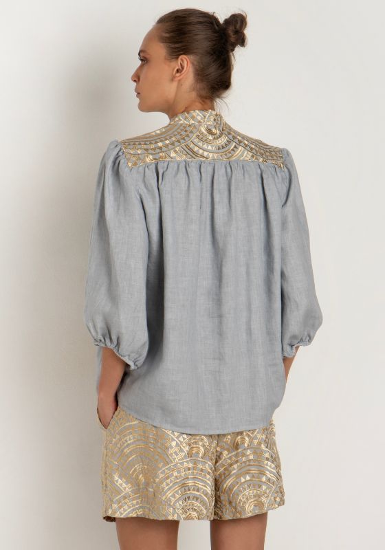 Triangle Blouse Grey