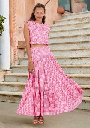 Odette Skirt Pink Gingham