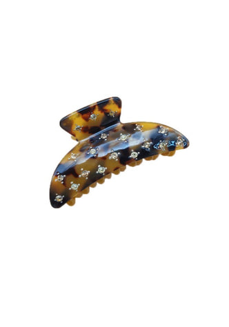 Crystal Dot Hair Claw Tortoise Shell