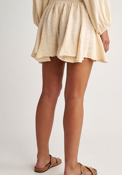 Gauze Skort Butter