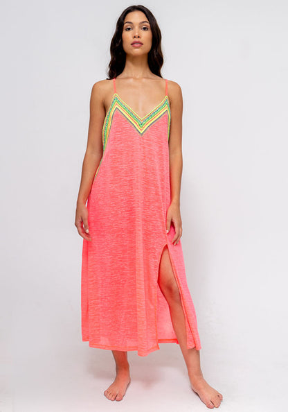 Pitusa Inca Slip Dress Hot Pink