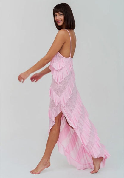 Mermaid Asymmetric Dress Light PinkÃ‚Â 