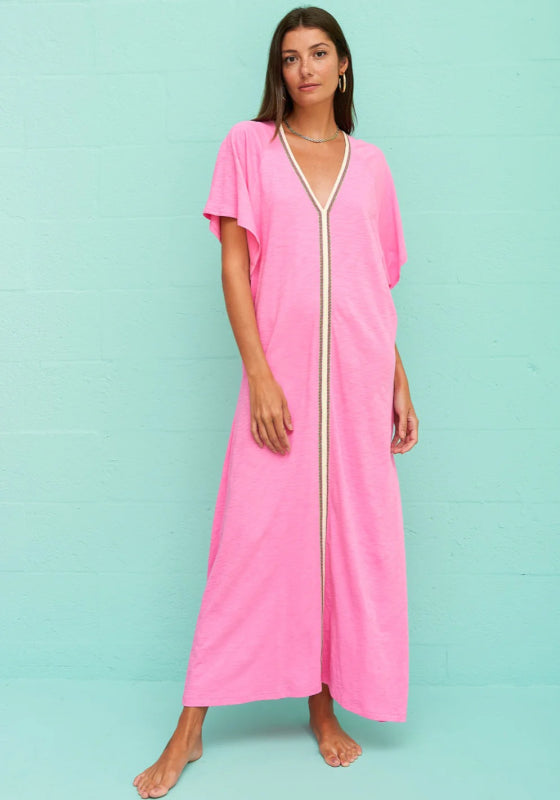 Pima Abaya Kaftan Bubblegum