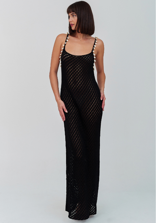 Pitusa Puka Shell crochet maxi dress