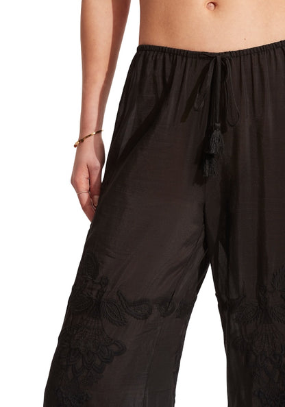 Casablanca Embroidered Pant Black