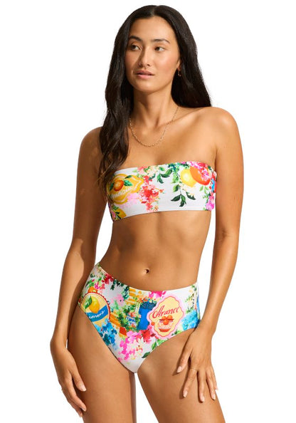 Seafolly Ciao Bella bandeau high waist bikini