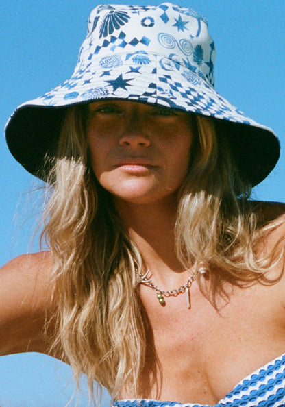 Seafolly, corfu reversible bucket hat