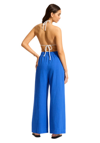 Crinkle Beach Pant Azure