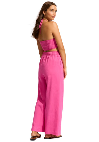 Crinkle Beach Pant Hot Pink