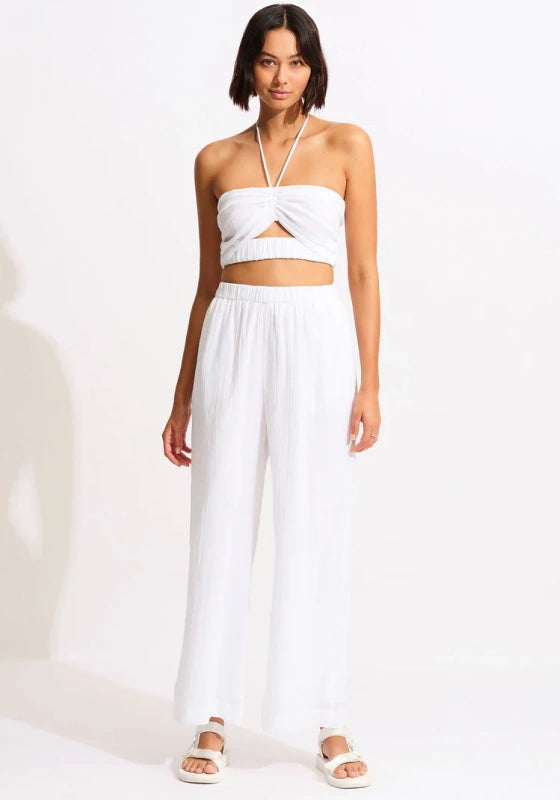 Seafolly, Crinkle Beach Pant White