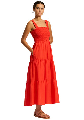 Faithful Midi Dress Flame