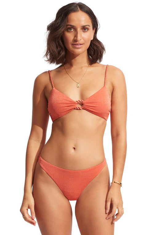 SEAFOLLY POOLSIDE RING FRONT BIKINI PINK