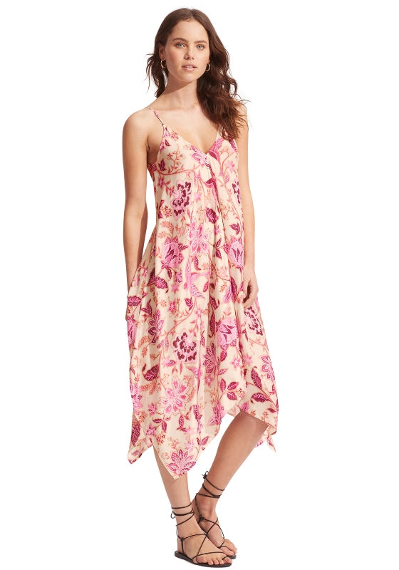 Silk Road Scarf Dress Parfait Pink