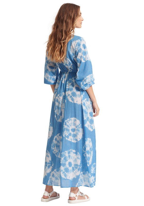 Tie Dye Maxi Kaftan Azure