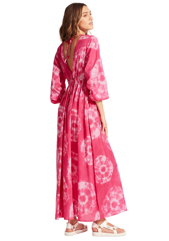 Tie Dye Maxi Kaftan Rose