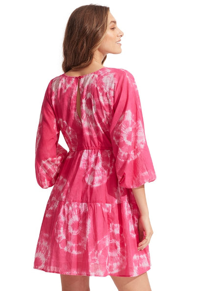 Tie Dye Tier Kaftan Rose