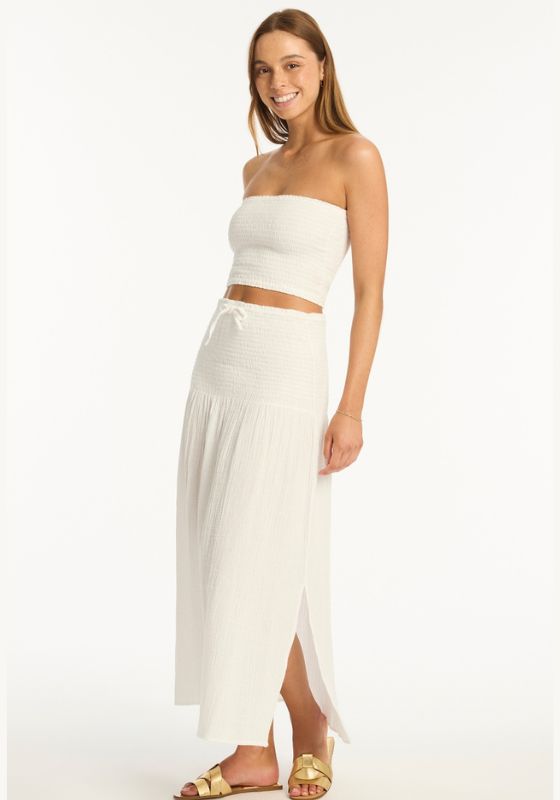 Sunset Beach Skirt White