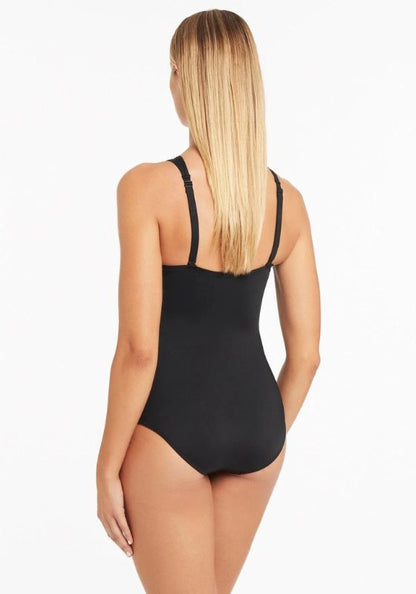 Essentials High Neck Swimsuit Black