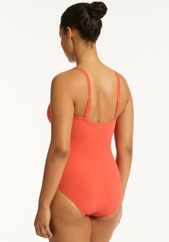 Messina Tie Front DD Swimsuit Flame