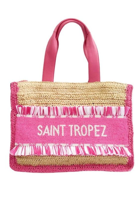 Saint Tropez Raffia Bag Pink