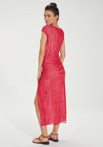 Suzie Midi Dress Malika Red