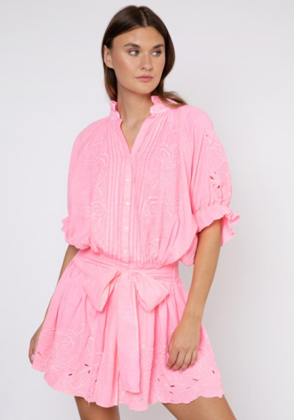 Juliet Dunn, Blouson Dress Candy Pink 